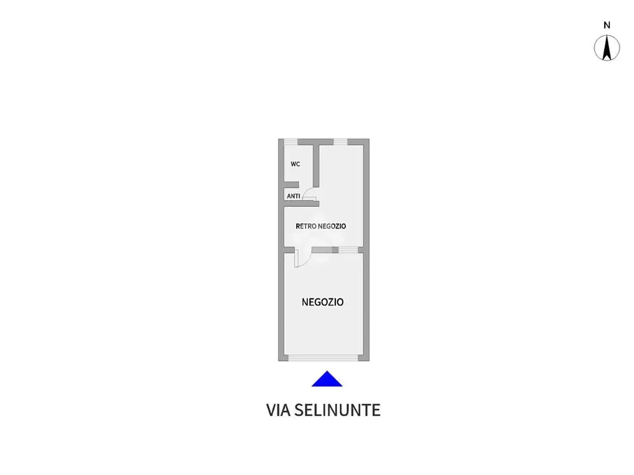 Negozio in Via Selinunte 75, Roma, {3} - Planimetria 1