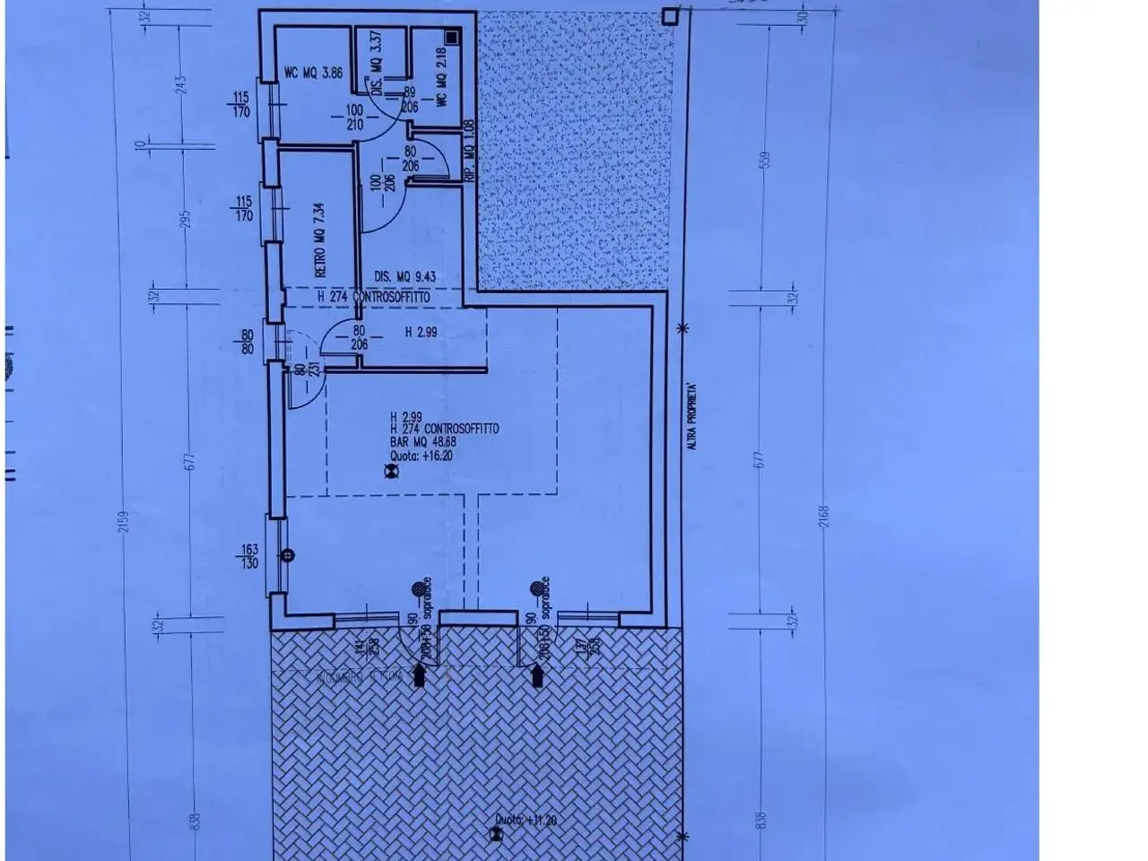 Esercizio commerciale in Via Chiesa 184, Ferrara, {3} - Planimetria 1