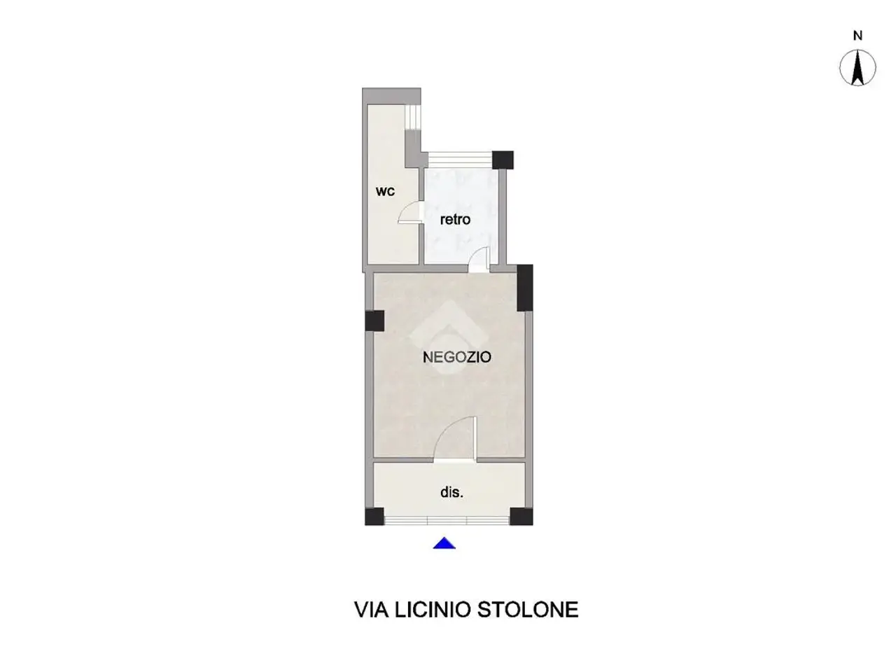 Negozio in Via Licinio Stolone 144, Roma, {3} - Planimetria 1