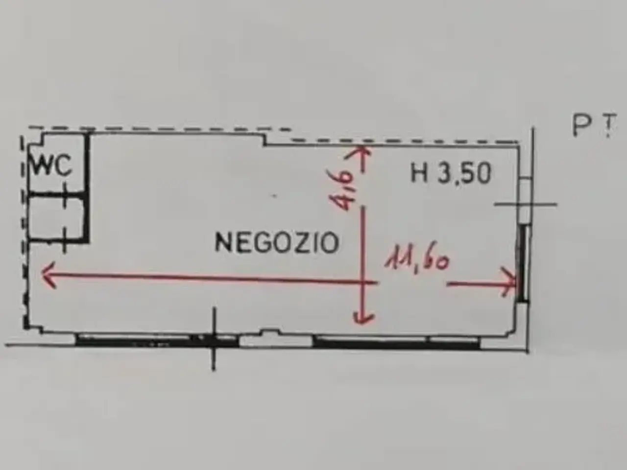 Negozio in Via Ginocchi, Civitanova Marche, {3} - Planimetria 1