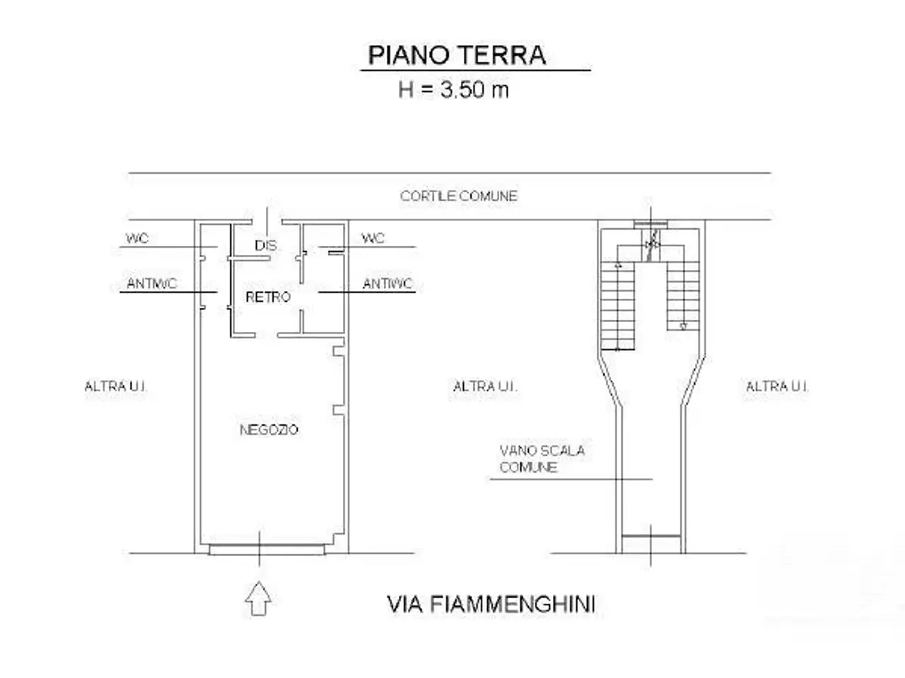 Negozio in Via Fiammenghini 34, Cantu', {3} - Planimetria 1