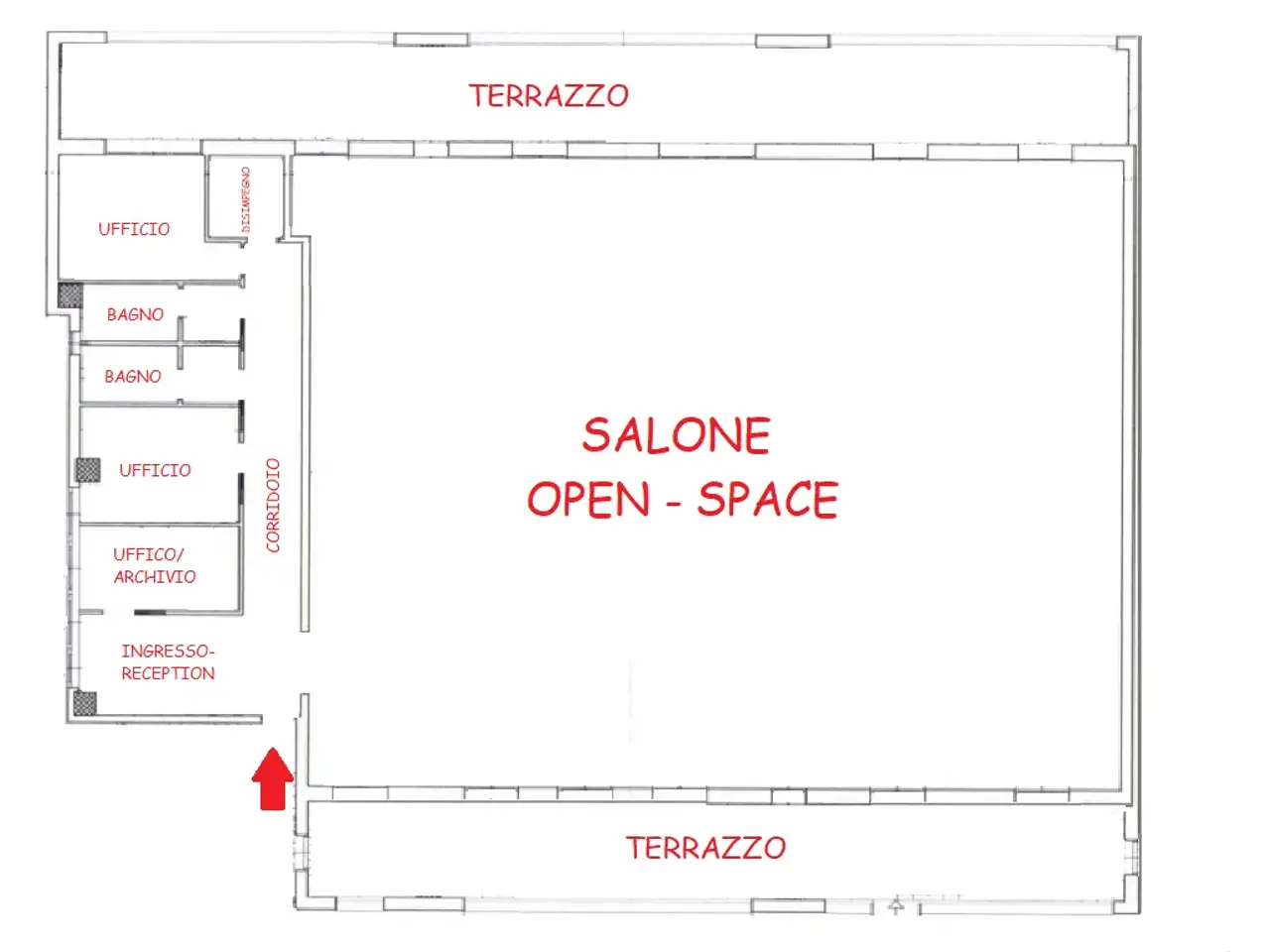 Palazzina commerciale in Via E. Bernardi 2, Rubano, {3} - Planimetria 1