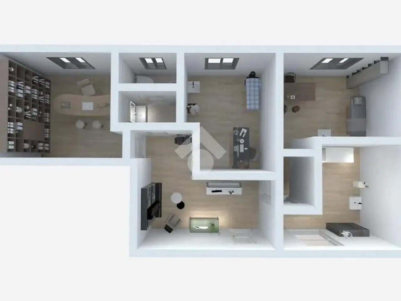 Ufficio in Corso G. Matteotti 126, Montecatini Terme, {3} - Planimetria 1