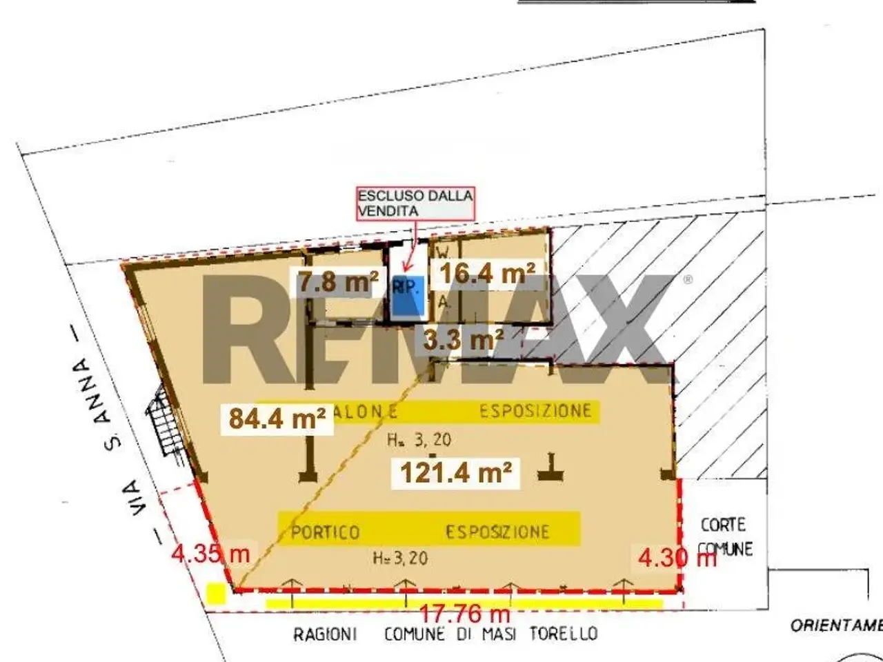 Negozio in Via Ariosto 11, Masi Torello, {3} - Planimetria 1