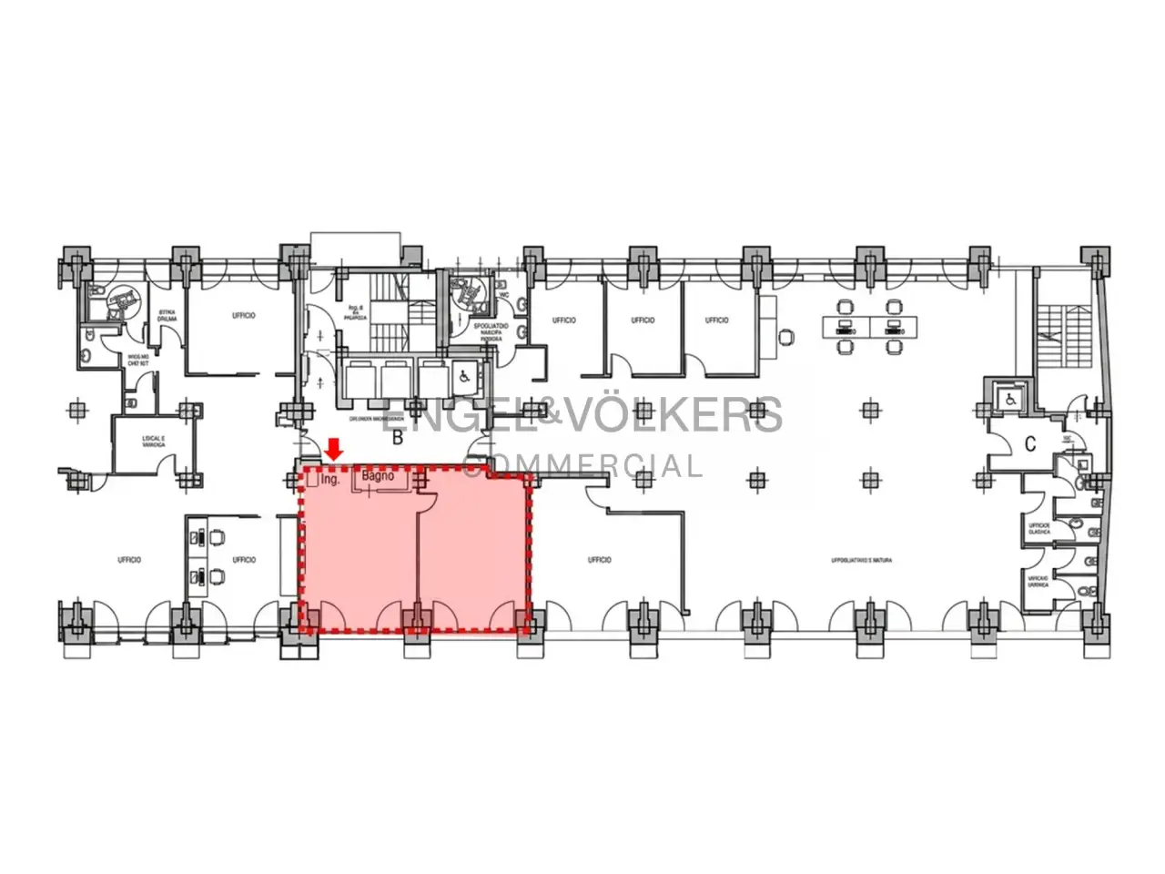 Ufficio in Viale Famagosta 75, Milano, {3} - Planimetria 1