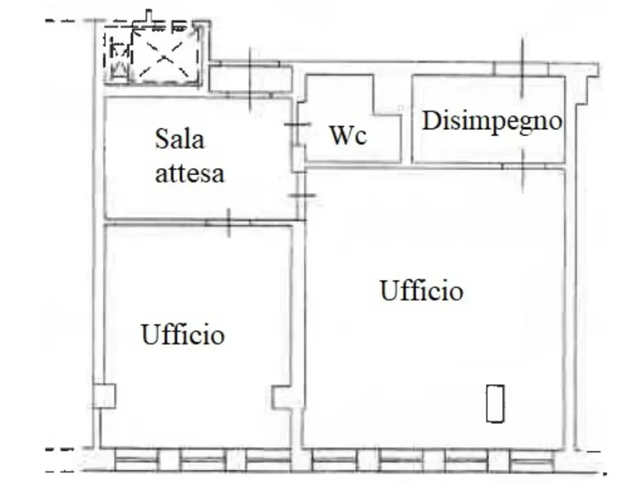 Ufficio in Piazza Garibaldi 34, Saluzzo, {3} - Planimetria 1