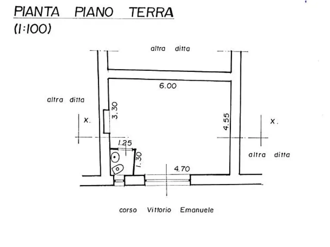 Locale commerciale in Corso Vittorio Emanuele 163, San Cataldo, {3} - Planimetria 1