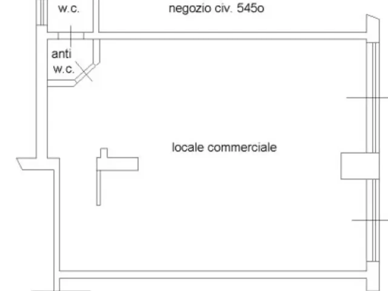 Negozio in Via Tiburtina 545, Roma, {3} - Planimetria 1