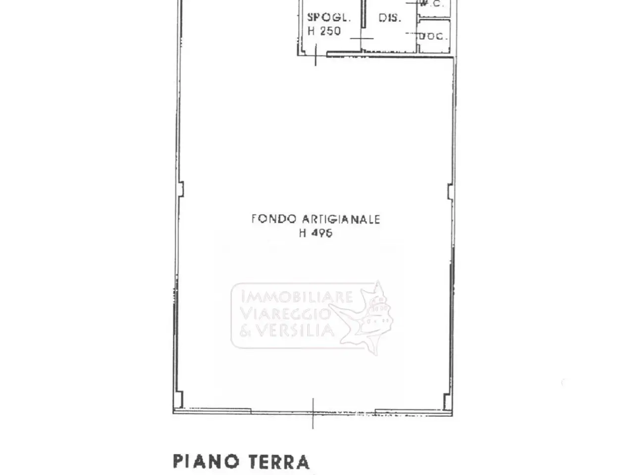 Magazzino in Via Libeccio 45, Viareggio, {3} - Planimetria 1