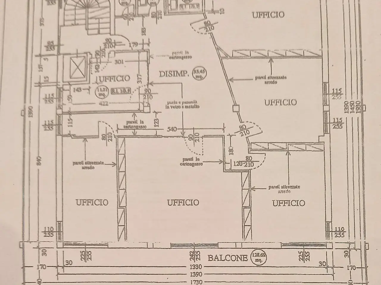 Ufficio in Viale Isonzo, Reggio Emilia, {3} - Planimetria 1