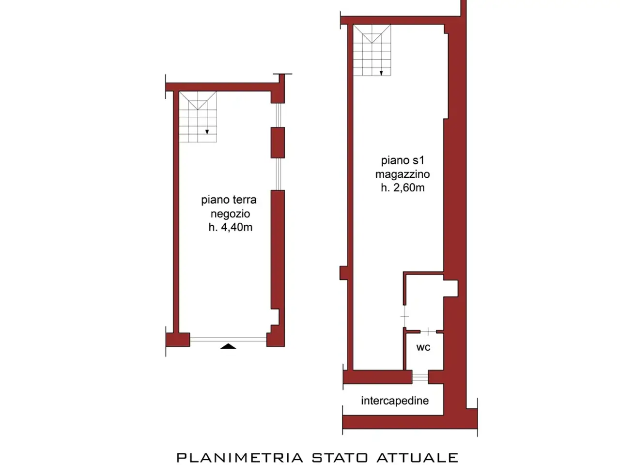 Negozio in Via Conca d'Oro  259, Roma, {3} - Planimetria 1