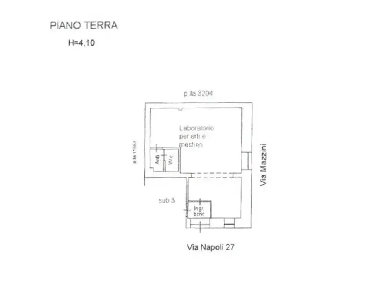 Laboratorio in Via Napoli 27, Avola, {3} - Planimetria 1