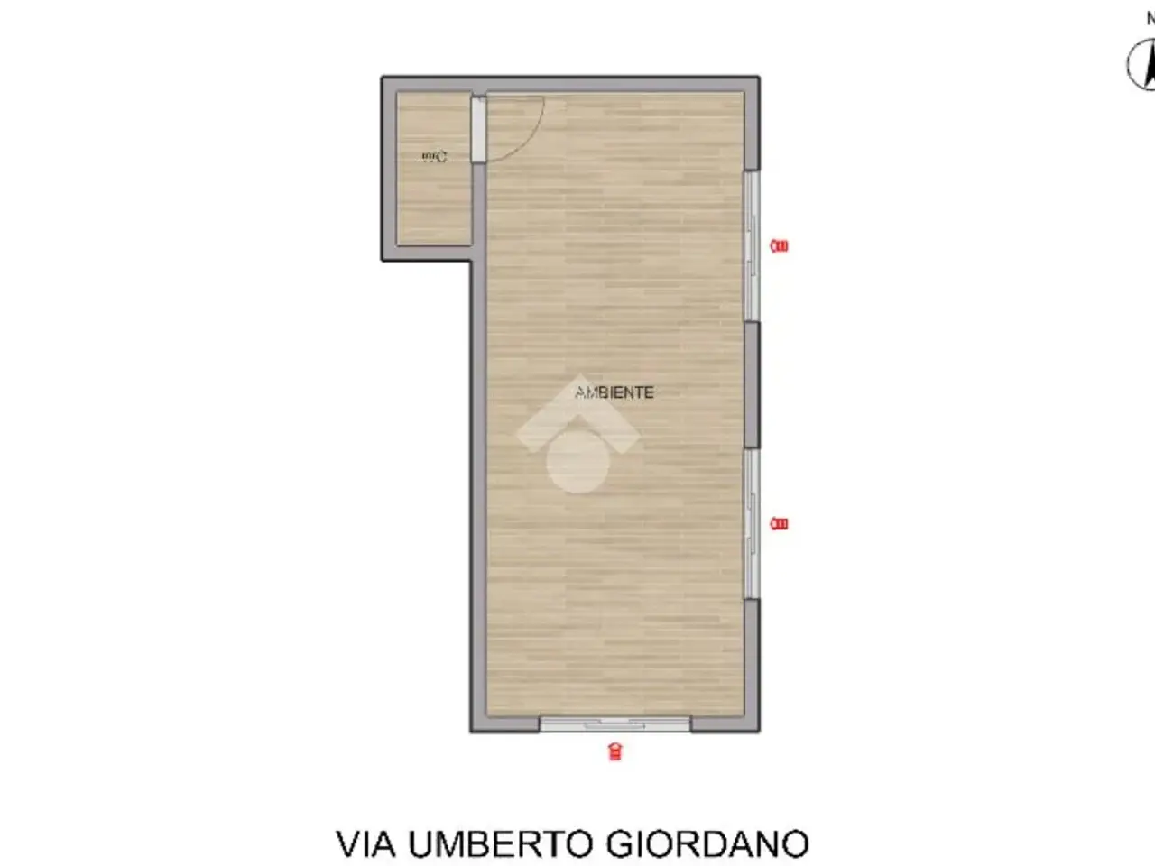 Negozio in Via Umberto Giordano 140, Palermo, {3} - Planimetria 1