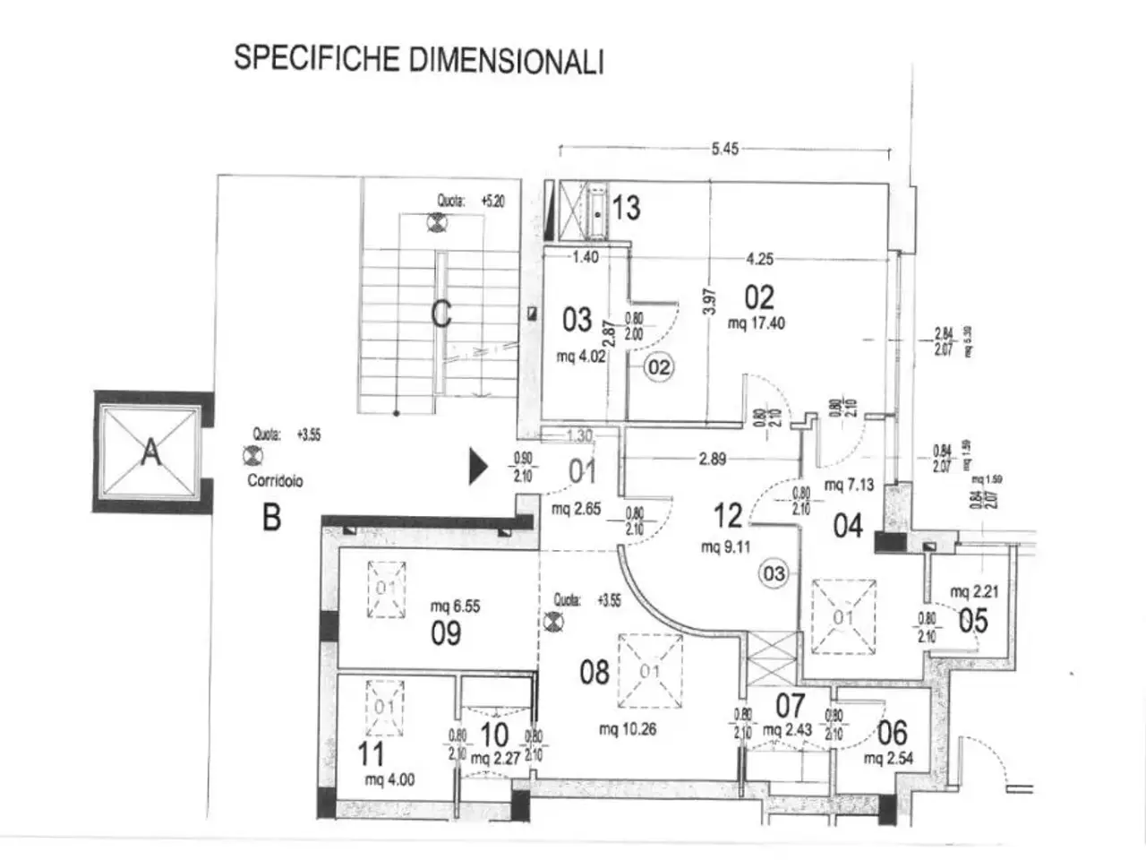 Ufficio in Via Silvano Balboni 11, Ferrara, {3} - Planimetria 1