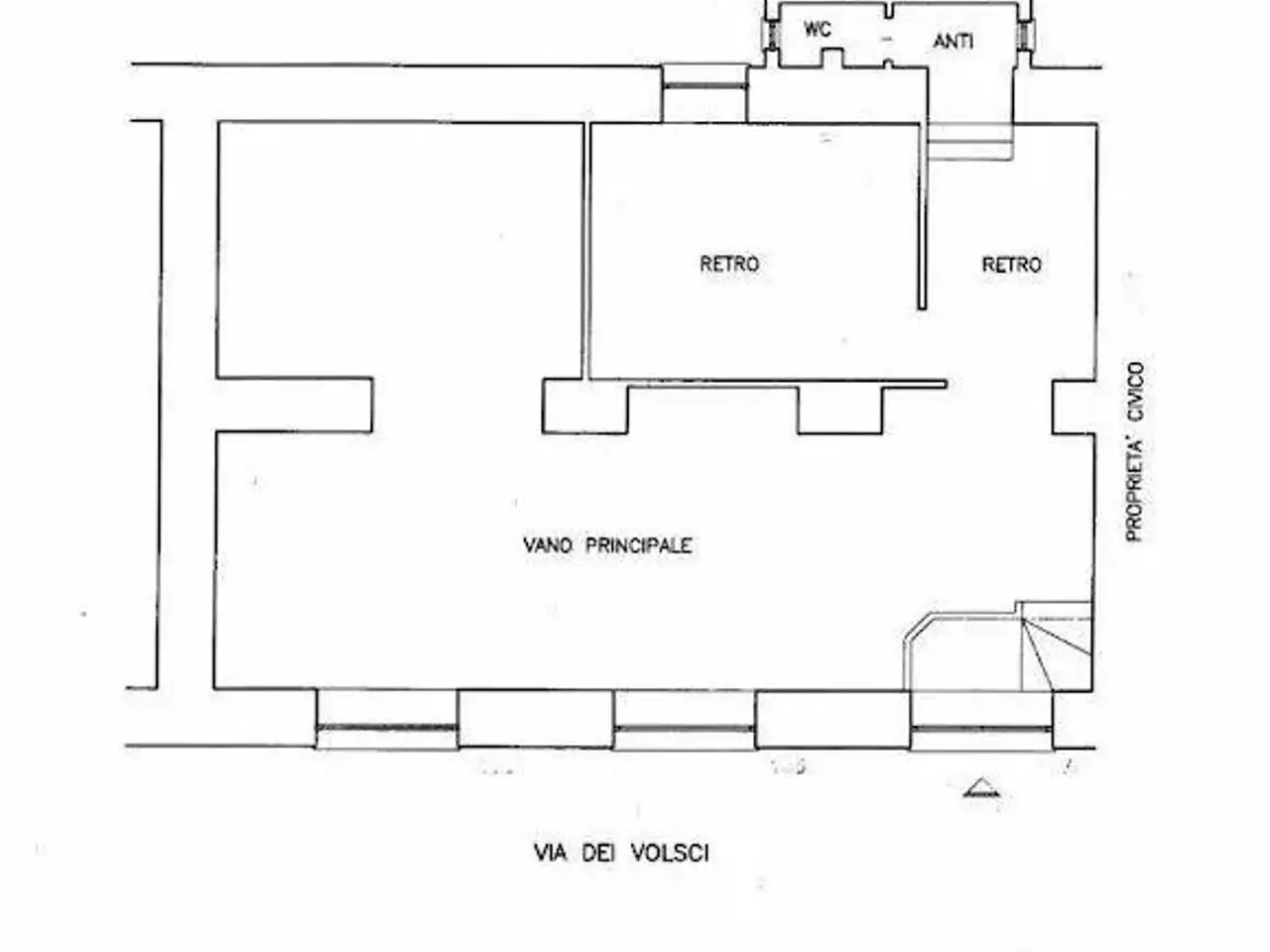 Negozio in Via dei Volsci 105, Roma, {3} - Planimetria 1