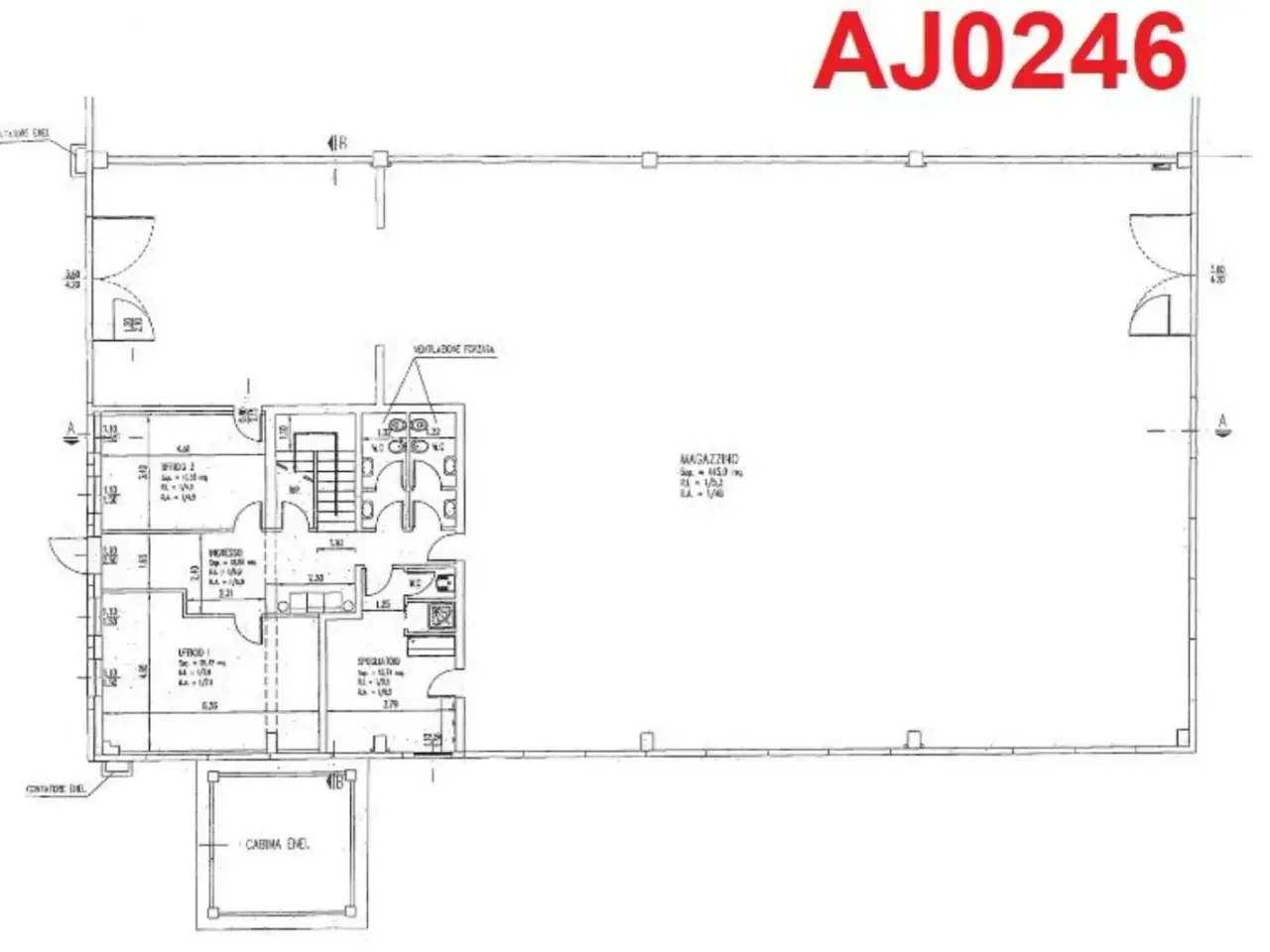 Capannone in Via Danubio 10, Reggio Emilia, {3} - Planimetria 1