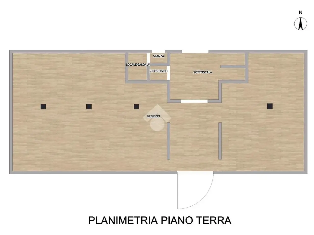 Negozio in Via Papa Giovanni Ventitreesimo 15, Podenzano, {3} - Planimetria 1