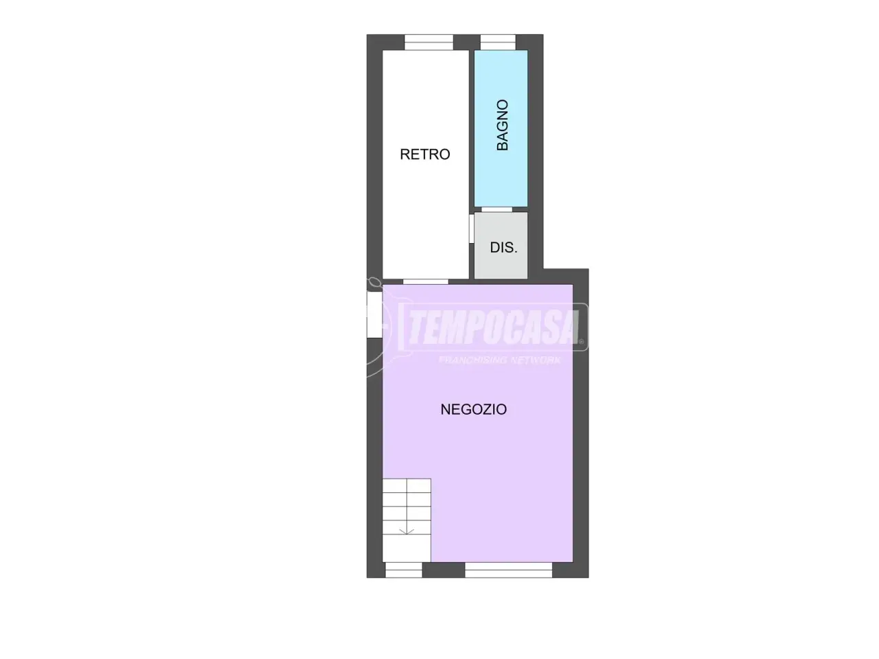 Negozio in Via F.Lli Rosselli, Voghera, {3} - Planimetria 1