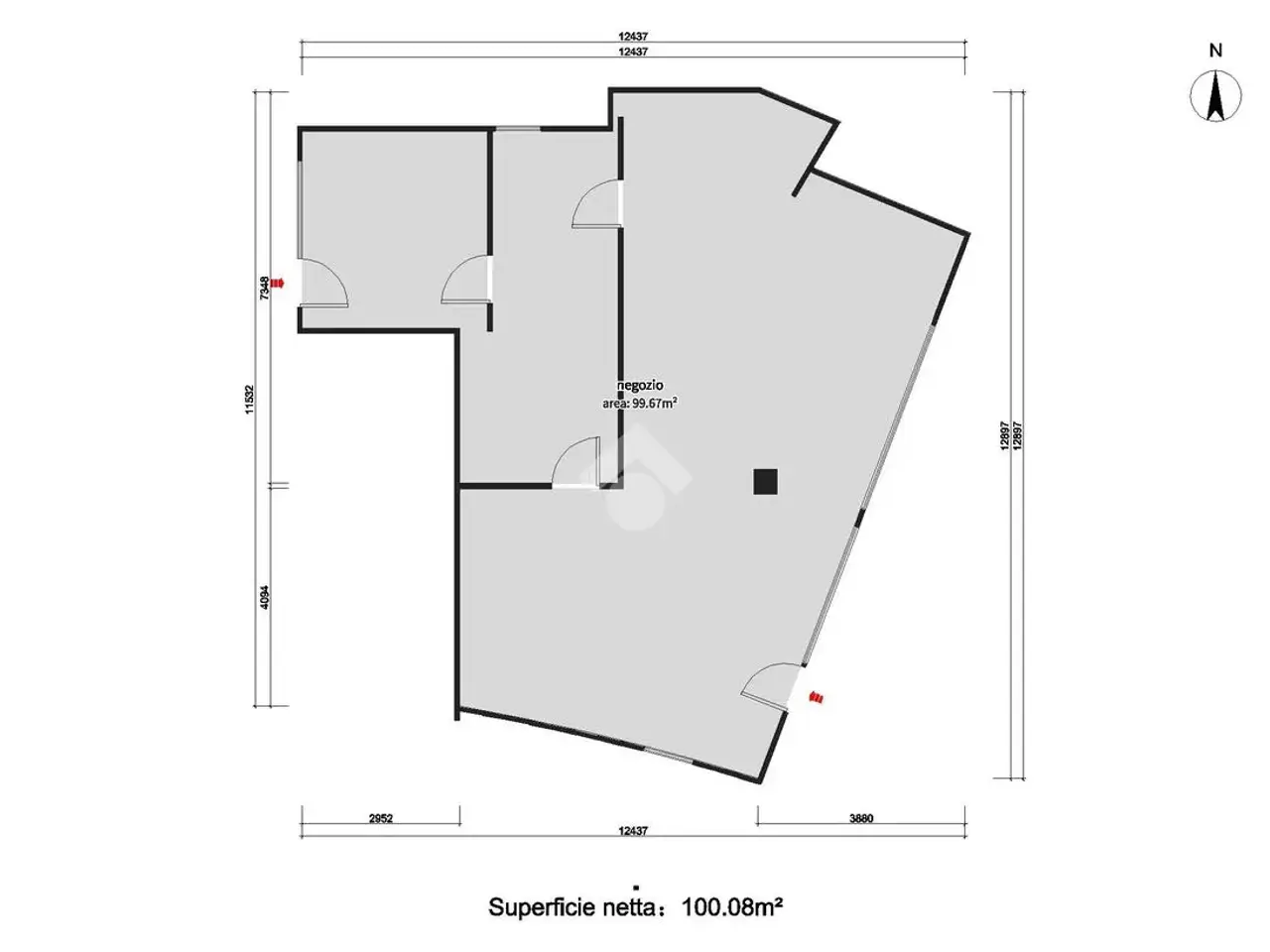 Negozio in Via Matteotti 83, Lumezzane, {3} - Planimetria 1