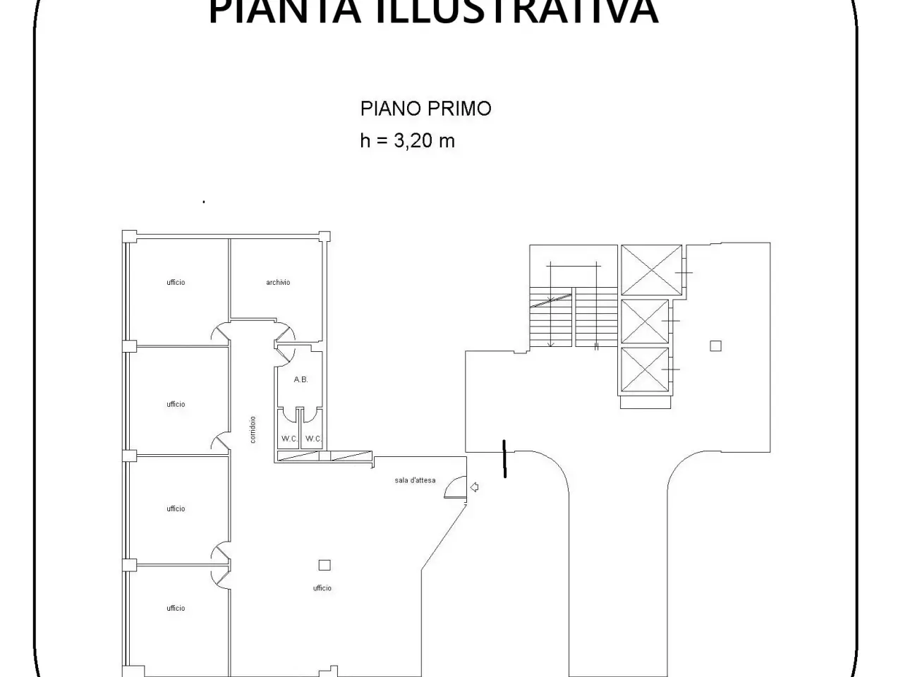 Ufficio in Via Pomezia, San Benedetto Del Tronto, {3} - Planimetria 1
