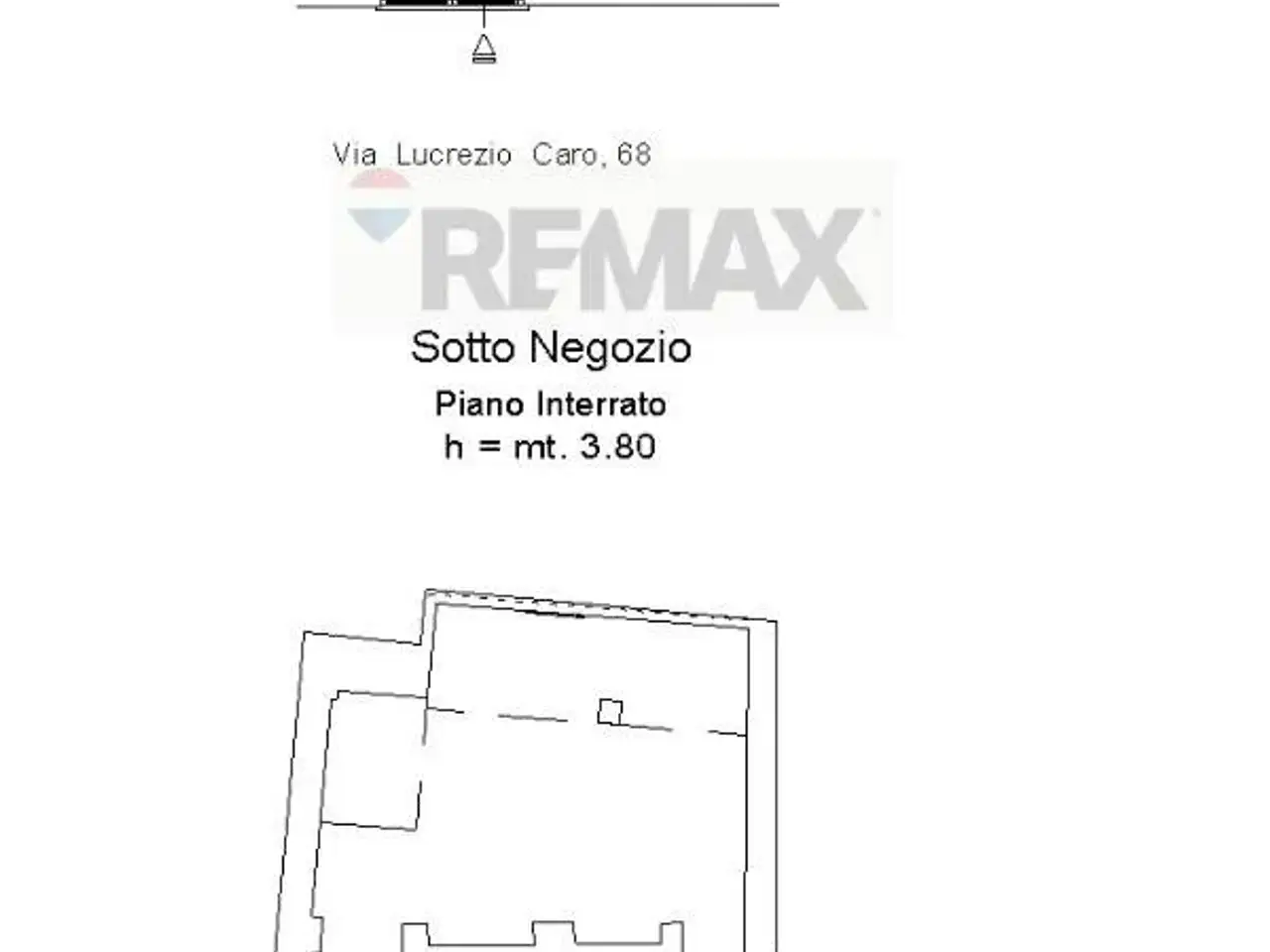 Negozio in Via Lucrezio Caro, Roma, {3} - Planimetria 1