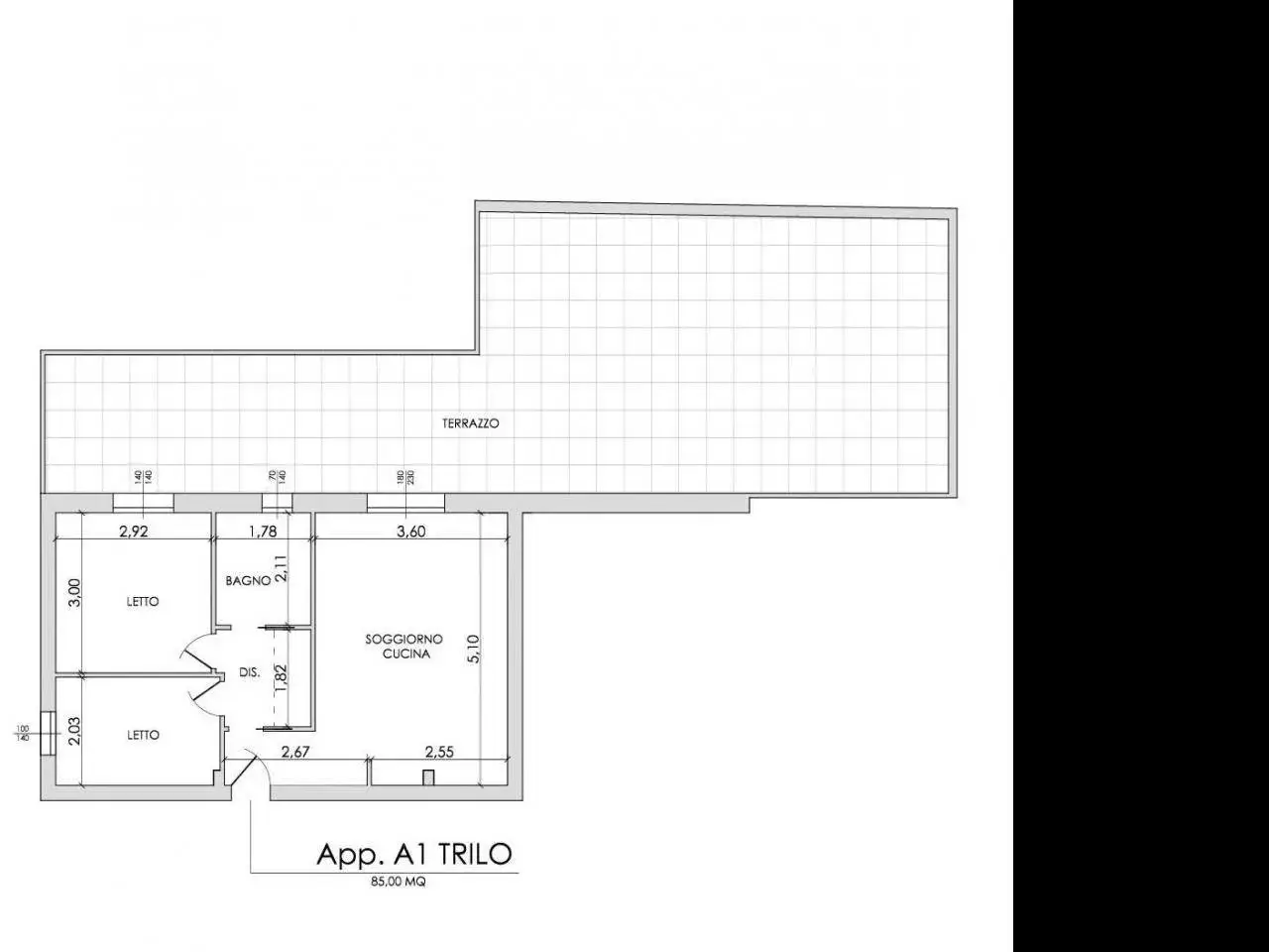Trilocale in vendita, Via IV Novembre, 100, Piacenza - Planimetria 1