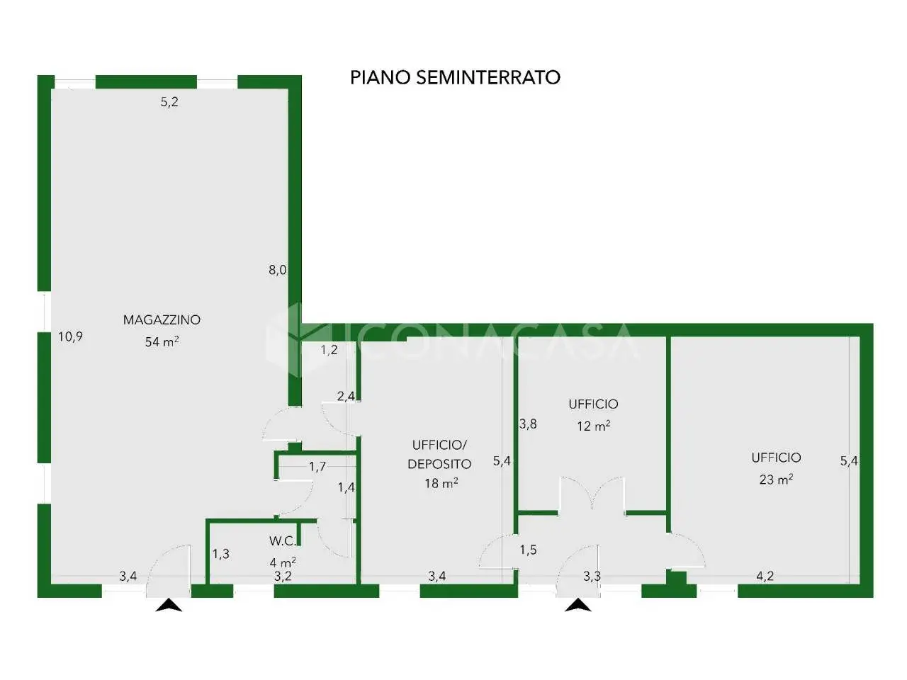 Ufficio in Via Alessandro Menganti 5a, Bologna, {3} - Planimetria 1