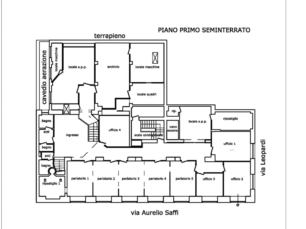 Ufficio in Via Aurelio Saffi, Milano, {3} - Planimetria 1