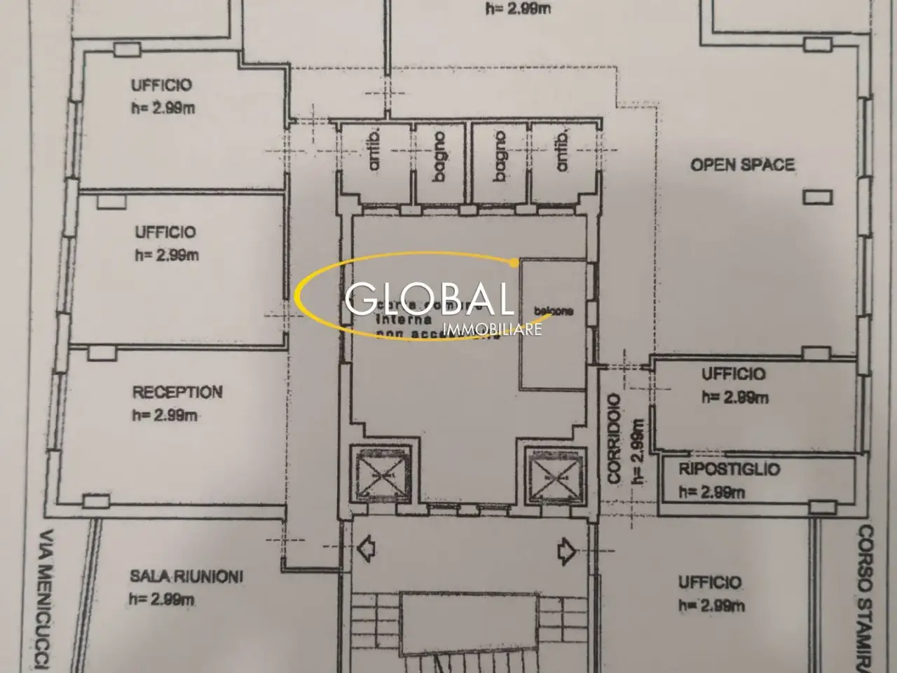 Ufficio in Corso Stamira, Ancona, {3} - Planimetria 1