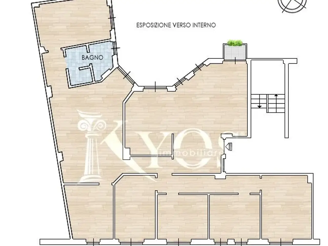 Ufficio in Viale Monte Nero 4, Milano, {3} - Planimetria 1