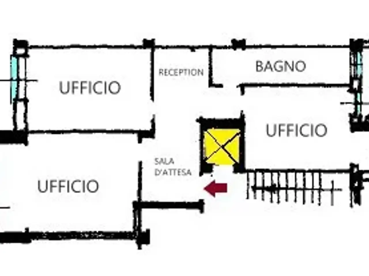 Ufficio in Corso Bolzano 2, Torino, {3} - Planimetria 1