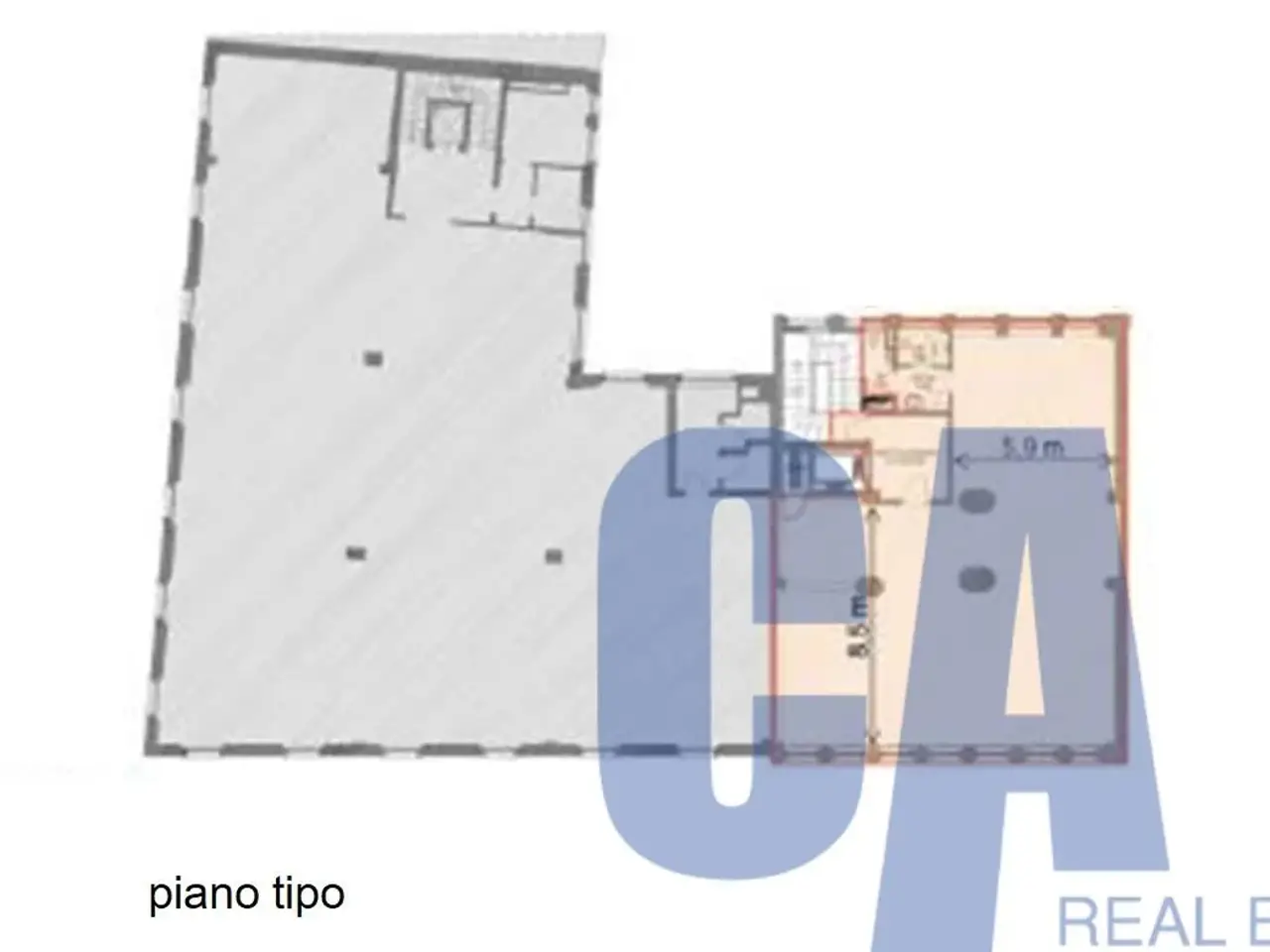 Ufficio in Via San Paolo, Milano, {3} - Planimetria 1