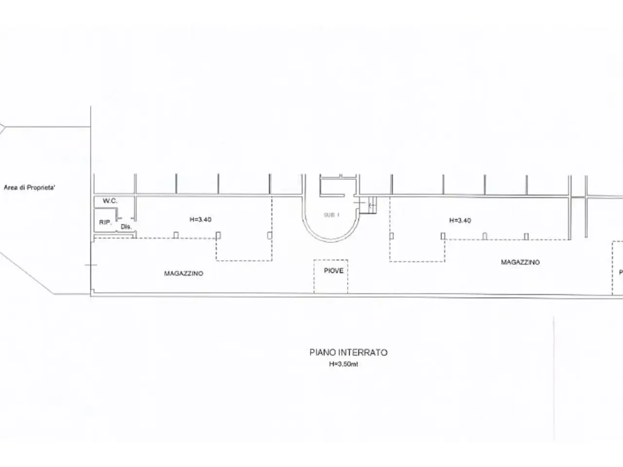 Capannone in Via G. Deledda 1, Cavernago, {3} - Planimetria 1