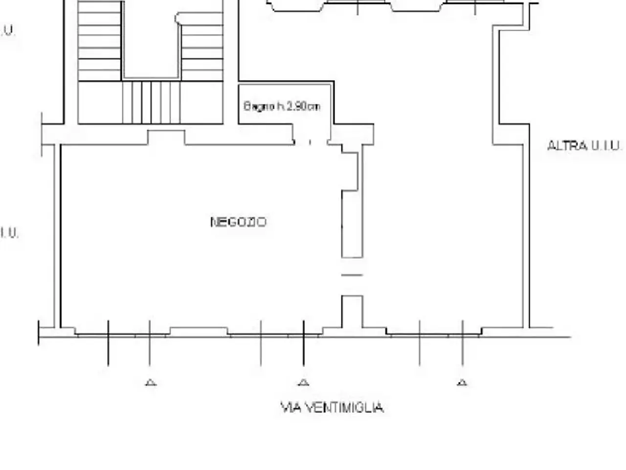 Negozio in Via Bobbio 6, Milano, {3} - Planimetria 1
