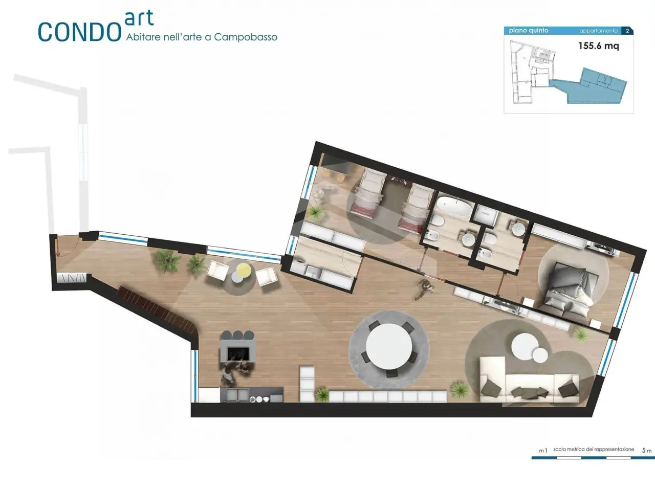 Attico in vendita, Corso Giuseppe Mazzini, Campobasso - Planimetria 1