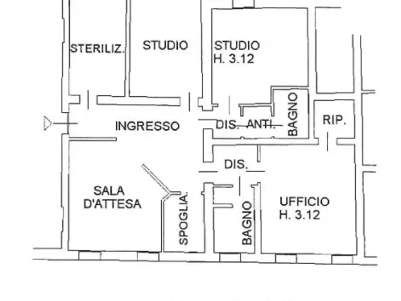 Ufficio in Via Sante Casanova 4, Paese, {3} - Planimetria 1