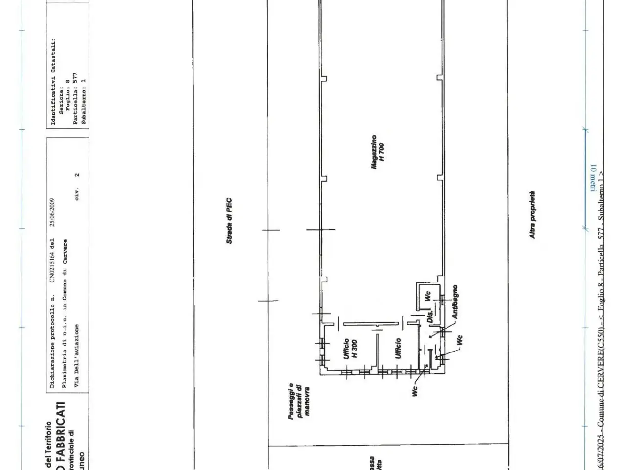 Esercizio commerciale in Via dell'Aviazione 2, Cervere, {3} - Planimetria 1