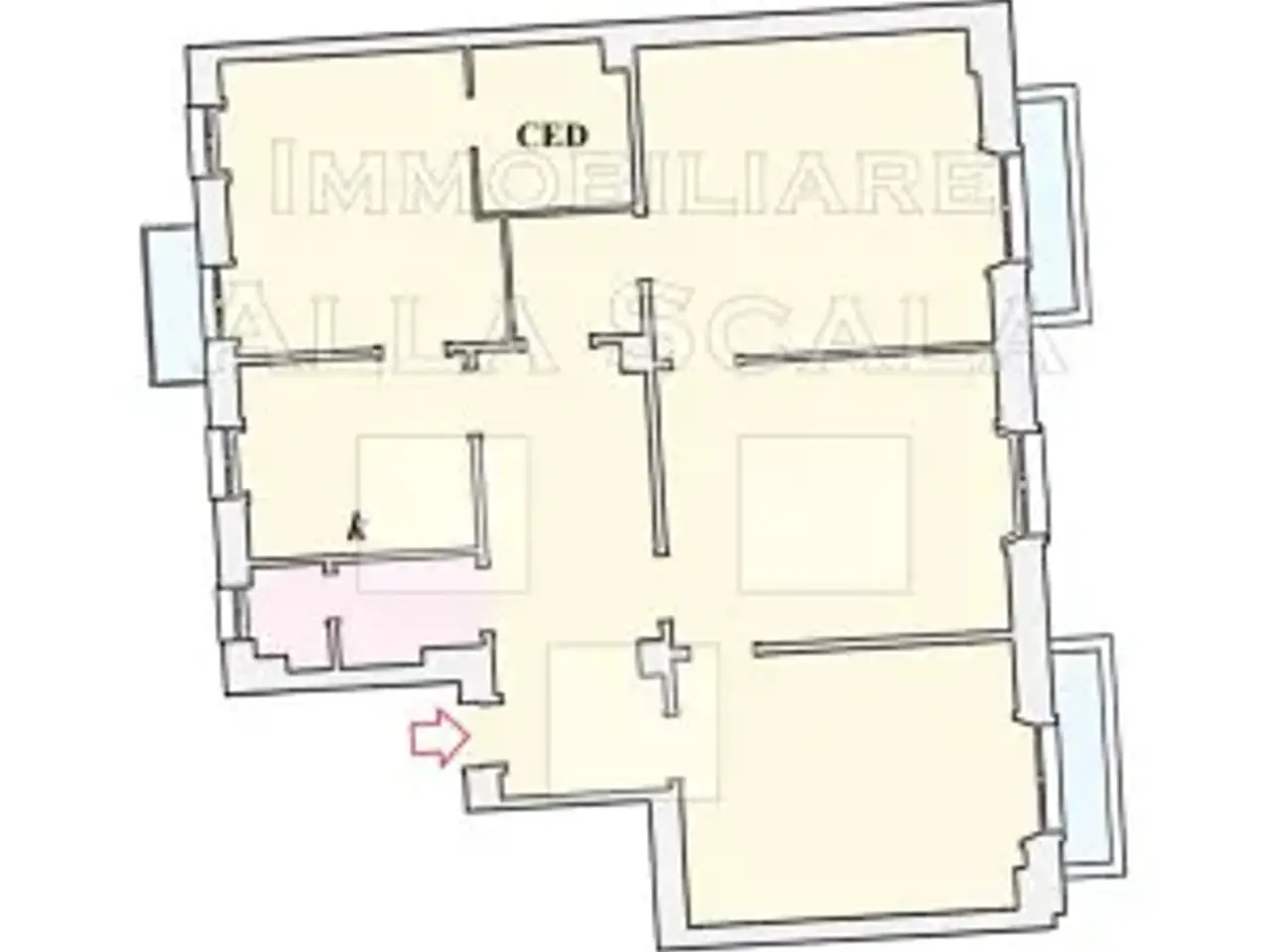 Ufficio in Corso Giacomo Matteotti, Milano, {3} - Planimetria 1