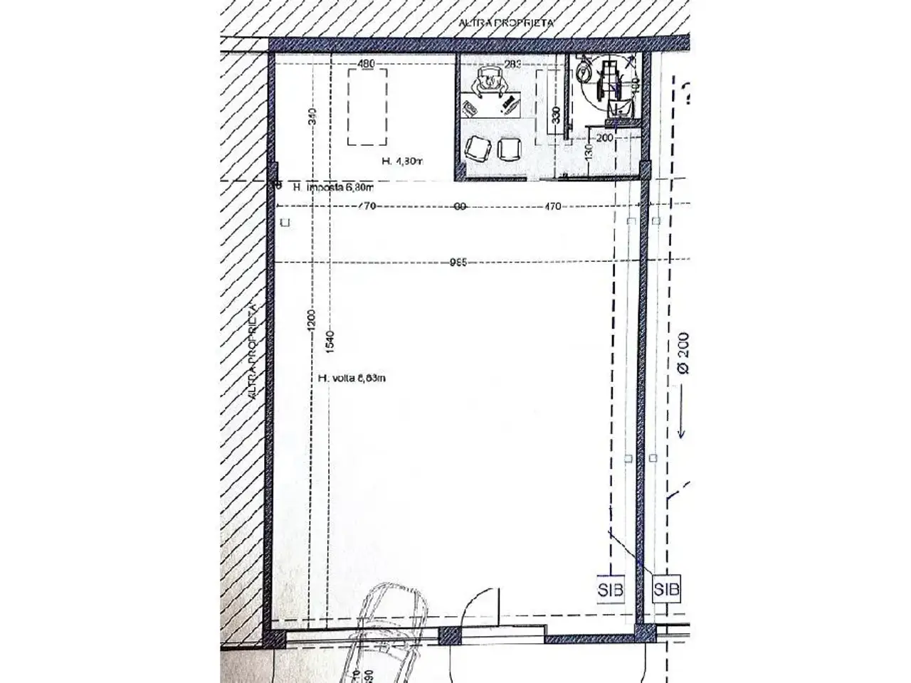 Negozio in Via Marinai d'Italia 10, Vimercate, {3} - Planimetria 1