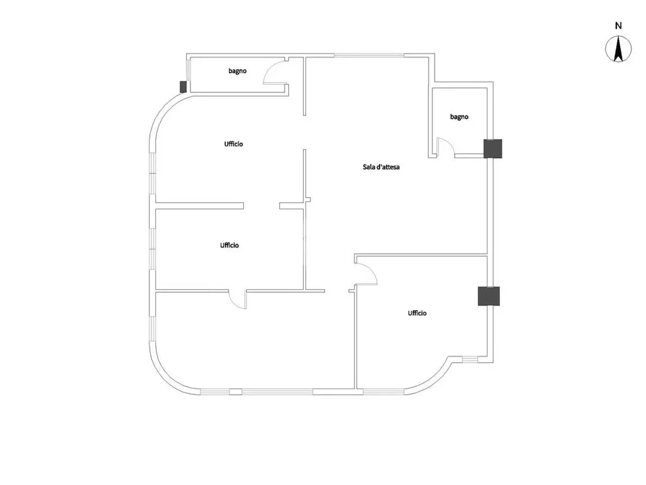Ufficio in Via Igino Garbini 51, Viterbo, {3} - Planimetria 1