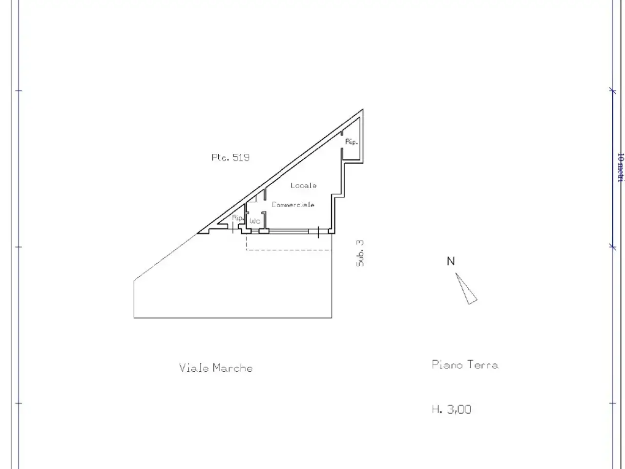 Negozio in Viale Marche 23, Lecce, {3} - Planimetria 1