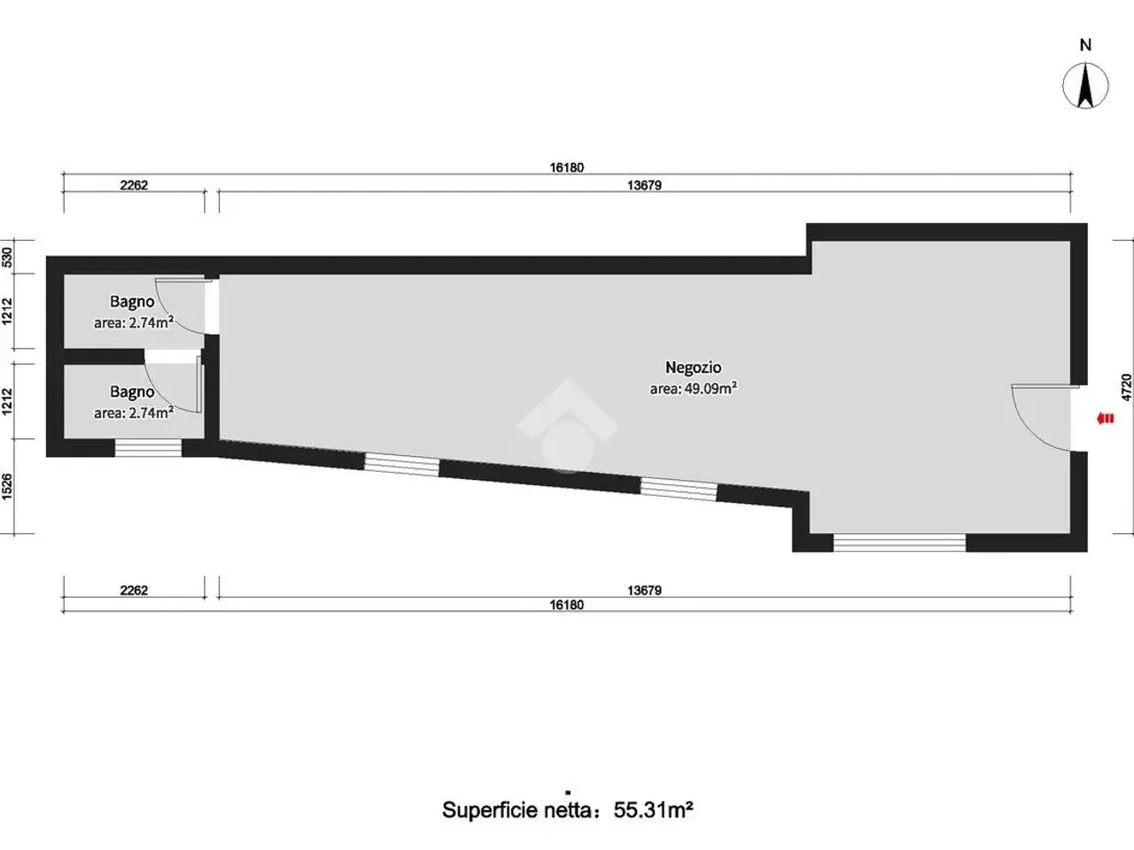 Ufficio in Via S. Rocchino 76, Brescia, {3} - Planimetria 1