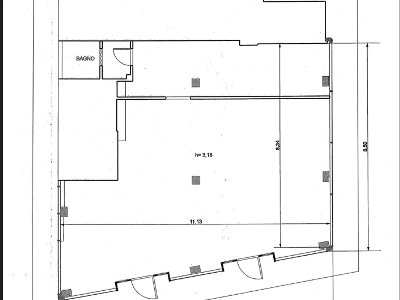 Locale commerciale in Fabbricone Pontecorvo, San Giuliano Terme, {3} - Planimetria 1