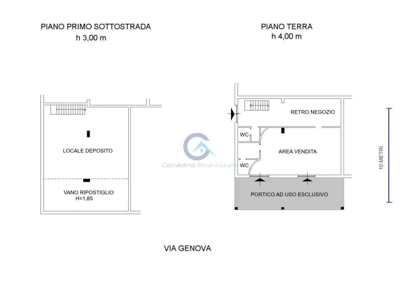Negozio in Via Genova 50, Catanzaro, {3} - Planimetria 1