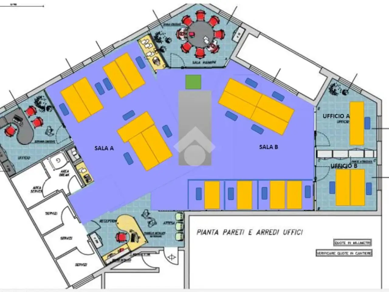 Ufficio in Via Galileo Galilei 32, Nova Milanese, {3} - Planimetria 1