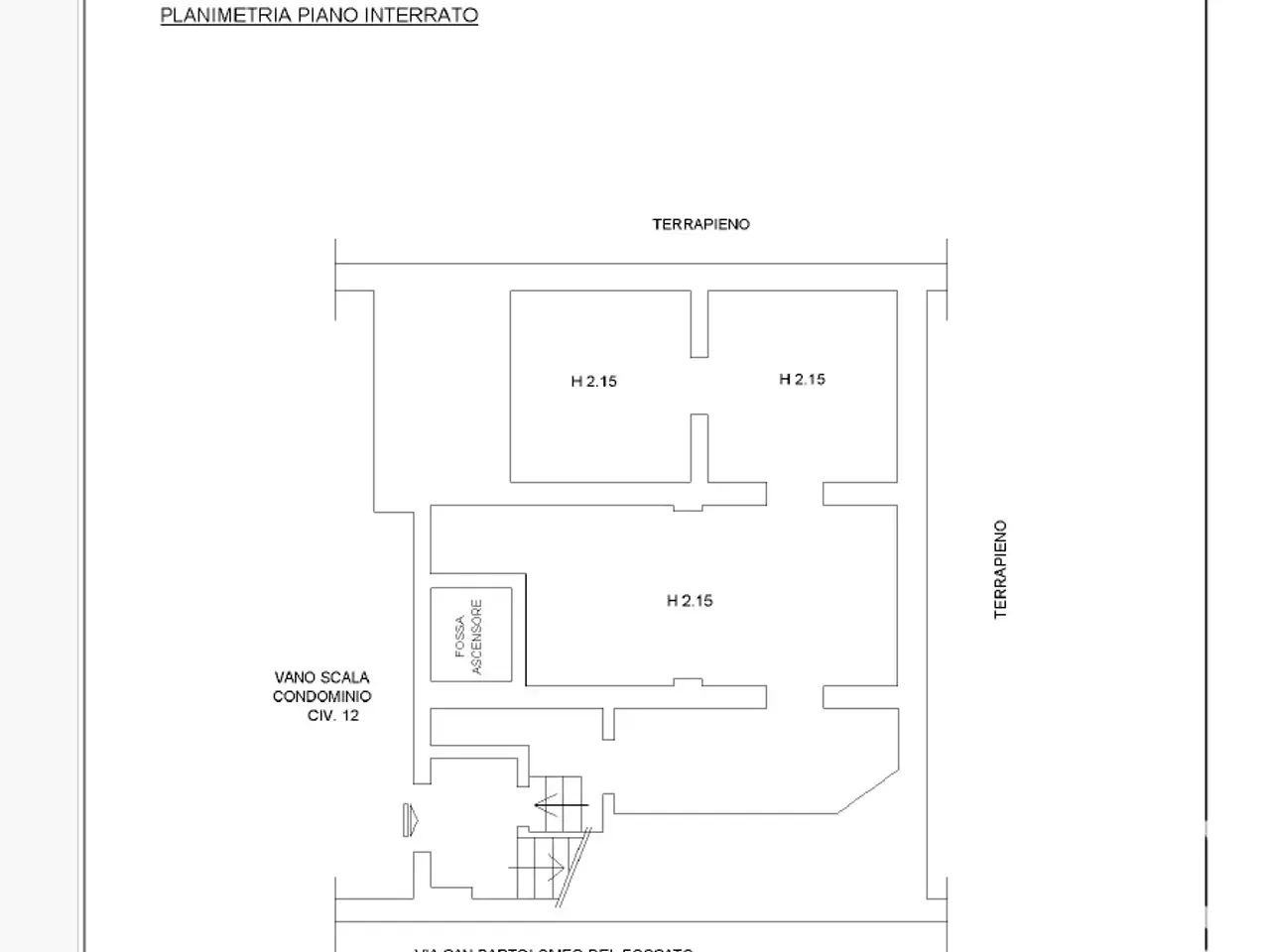 Magazzino in Via San Bartolomeo del Fossato 12, Genova, {3} - Planimetria 1
