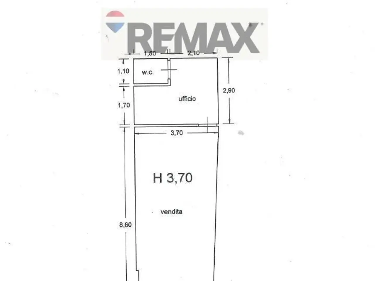 Negozio in Via Portanova 18, Salerno, {3} - Planimetria 1