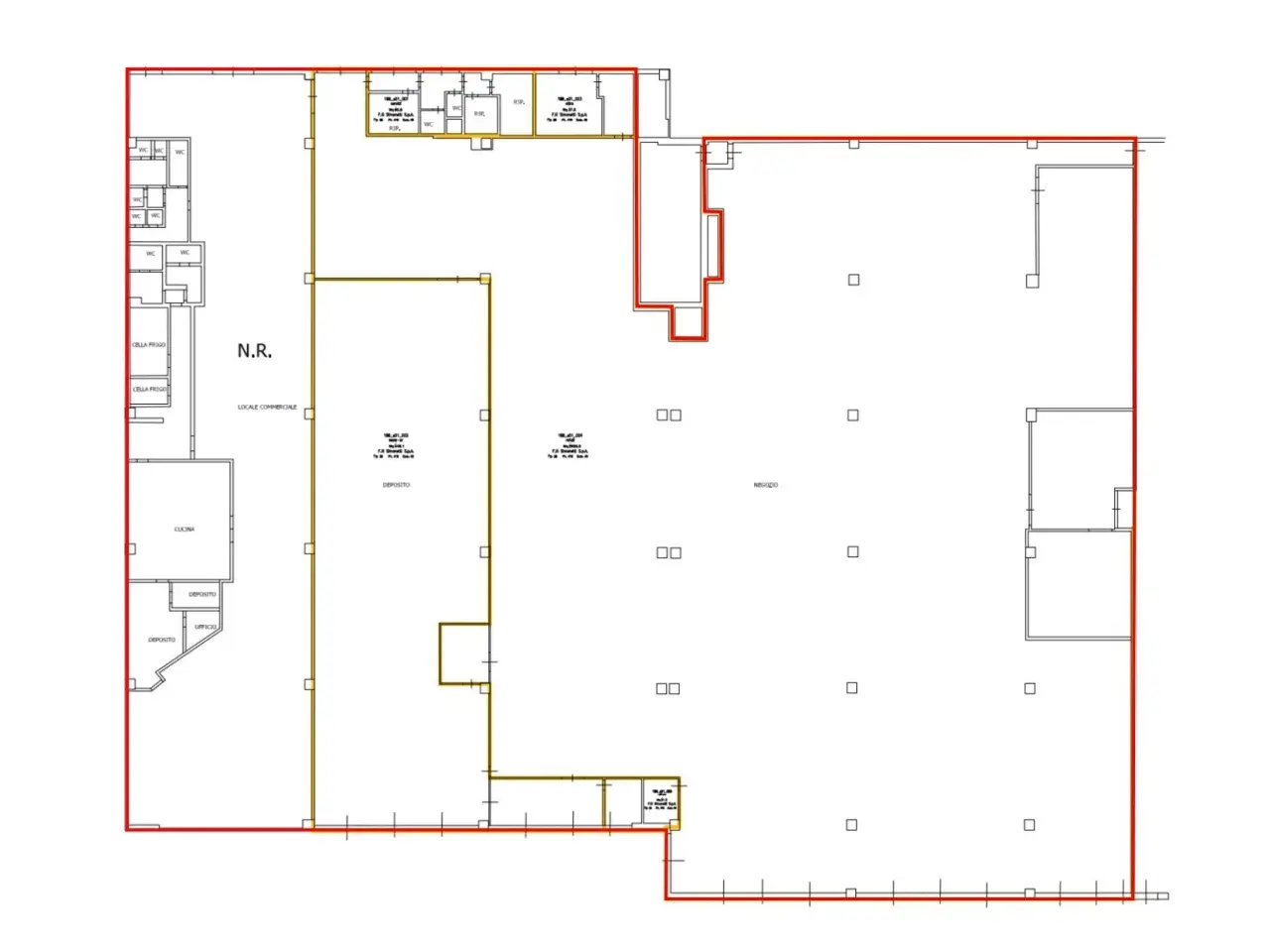 Palazzina commerciale in Via Einaudi, Civitanova Marche, {3} - Planimetria 1