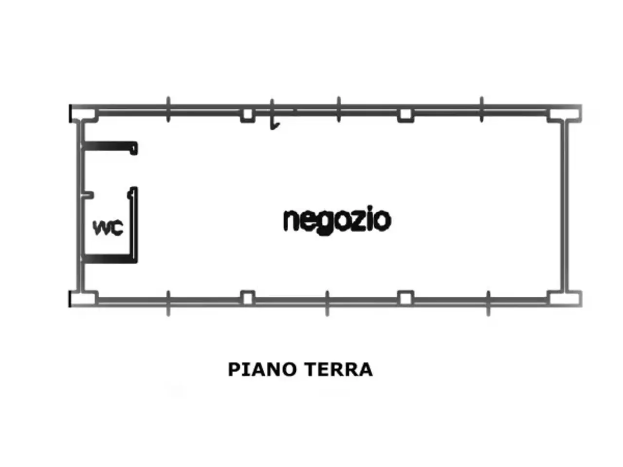 Negozio in Via Fratellanza 2/4,, Bollate, {3} - Planimetria 1