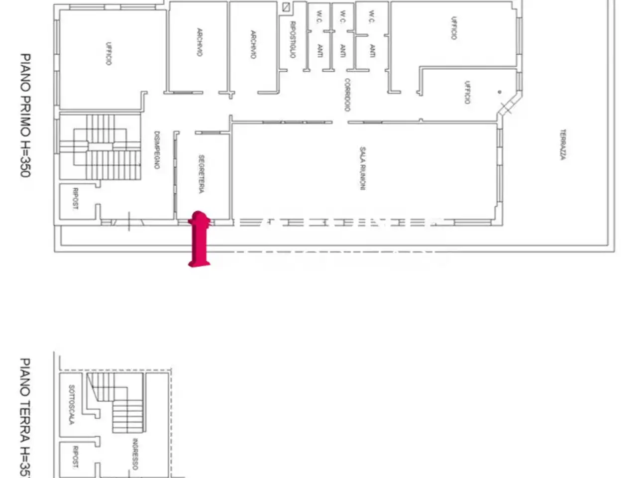 Ufficio in Corso Stati Uniti, Padova, {3} - Planimetria 1